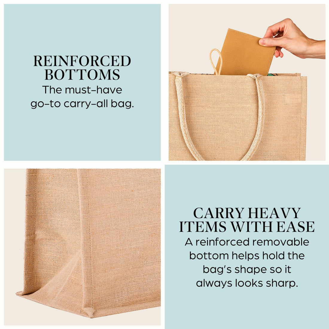 FOLIATE Reusable Juco Beach Tote Bag for Women - Waterproof Woven Cute Jute Gift Bag for Her Travel, Shopping, Everyday Use