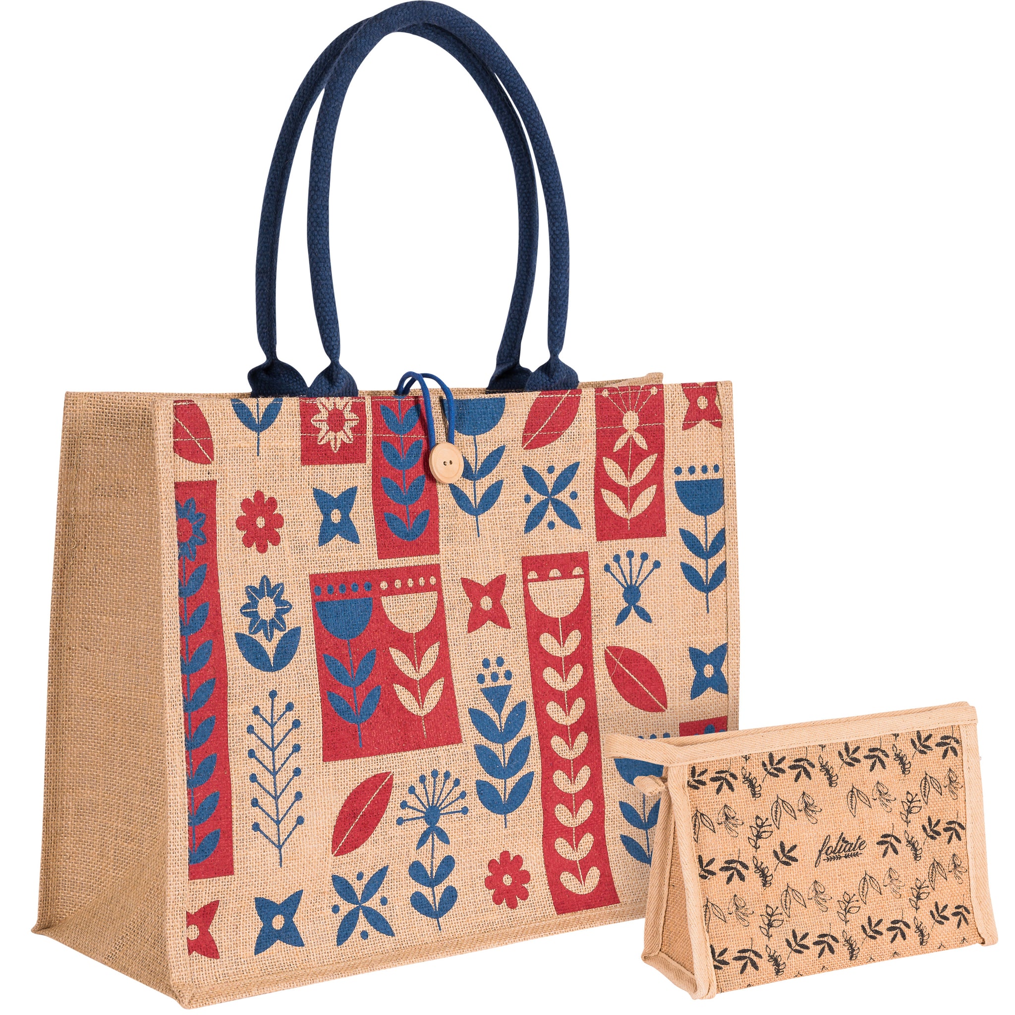 Reusable Hand Woven Beach Tote Bag for Women - The Boho Florals